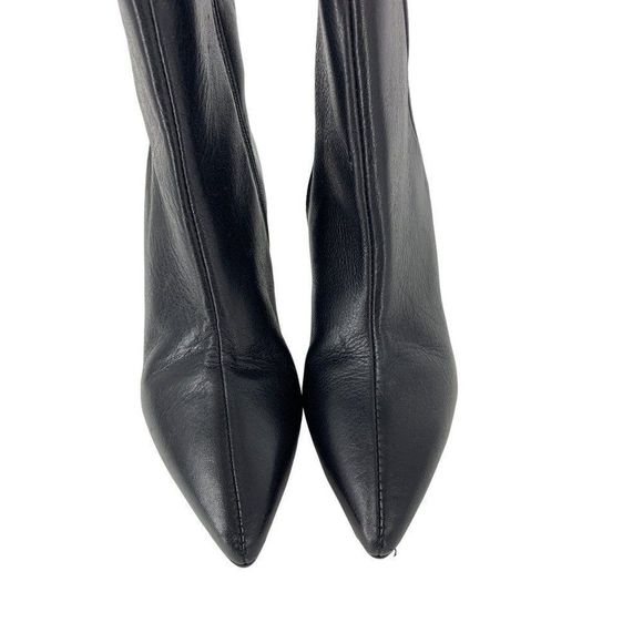 Asos Faux Leather Boots Sz 6 Over the Knee Adjustable Thigh Strap Buckle 3768 - Picture 13 of 16